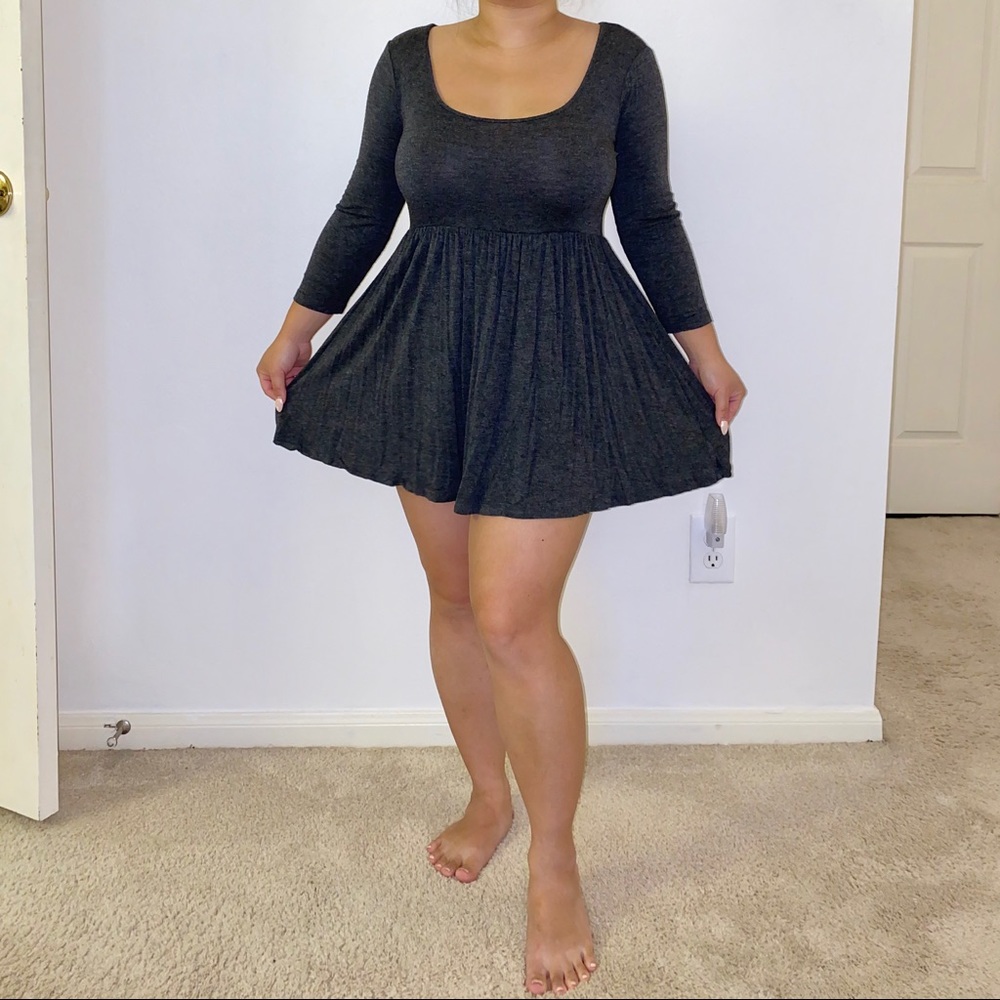 Super cute grey babydoll dress